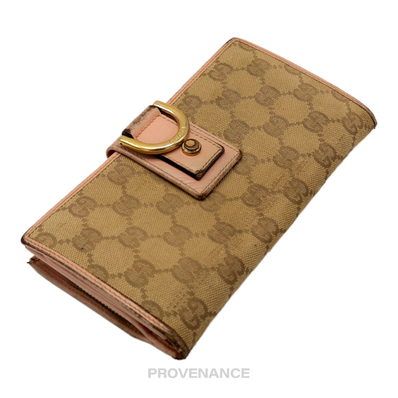 🔴 Gucci Long Wallet - GG Canvas Powder Pink - Picture 3 of 8